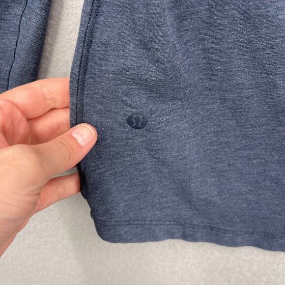Lululemon Long Sleeve Tee Mens Medium Blue Crewneck Shirt Soft Stretch Workout - Picture 5 of 6